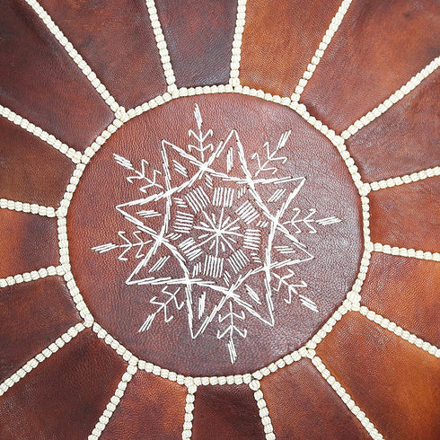 Genuine Leather Pouf Unstuffed - Moroccan Ottoman Footstool, Footrest Cover Boho Decor Bohemian Living Room, Bedroom, Kids Gift & Wedding Room Hand Stitched by Artisans Used As Hassock pouf ottoman hassock  hassocks and ottomans leather pouf hassock furniture pouf ottoman moroccan pouf pouf ottoman leather ottoman